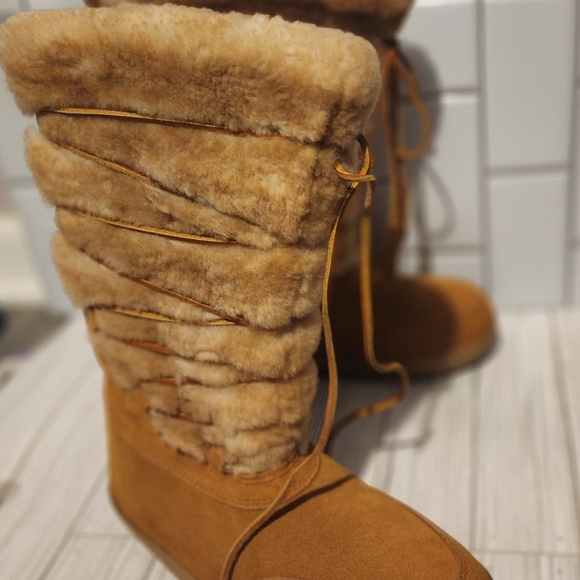 New/J. Crew Leather Sherpa Boots size 10/Brand New- no box - Picture 6 of 7